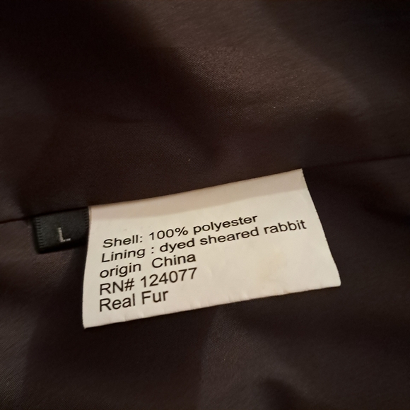 Blue Duck Coat Women's Large L Brown Insulated Layered Cozy Rabbit Fur Winter - Picture 15 of 15